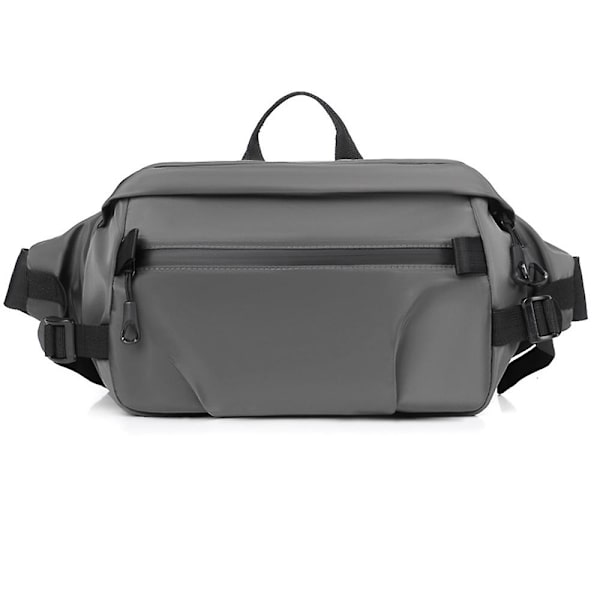 Fanny Pack för män och kvinnor, plus size midje, gym, utomhus, modebälte, midjeväska, packpåse grey