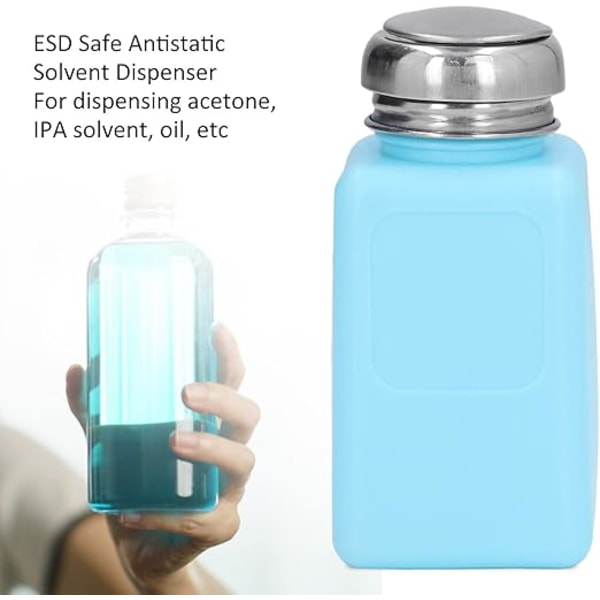 200ml Push Down Dispenser Pumpe Flaske (Blå)