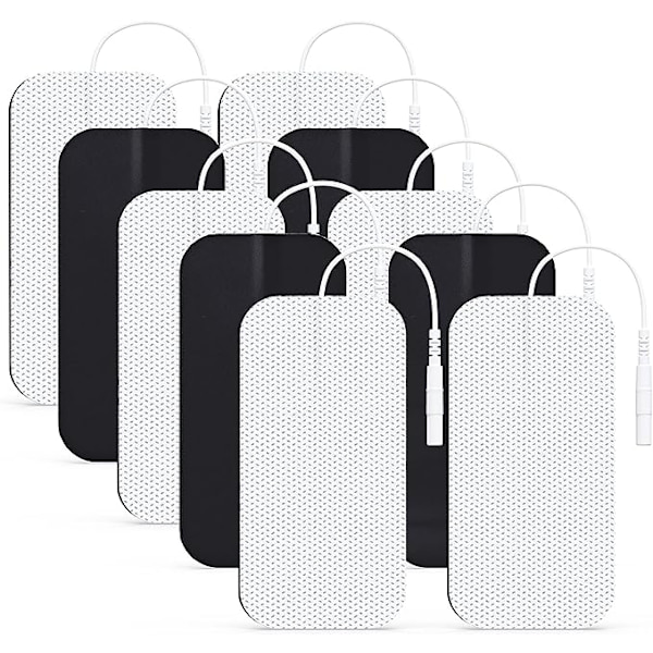 Unit Pads 2\"X4\" 10 stk., 3. generations latexfrie rektangulære udskiftningspuder elektrode patches med forbedret selvklæbende ydeevne til elektroterapi