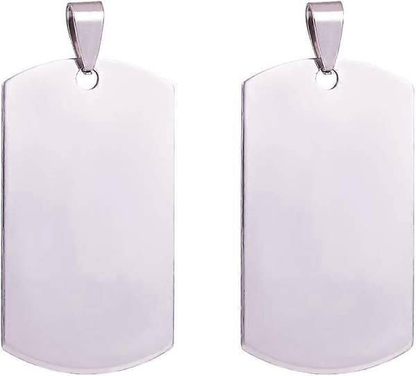 20 STK 4 x 2,5 cm Stemplingsemner i rustfrit stål, hundetegn vedhæng med trykknapper