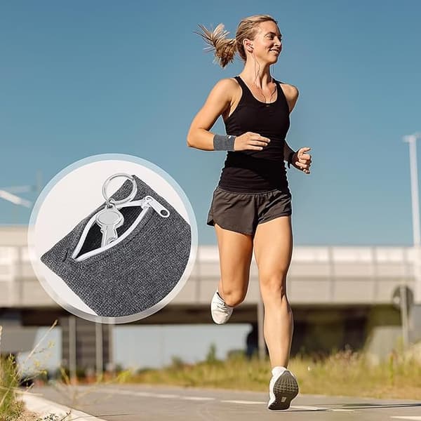 4-pack handledd plånbok med blixtlås, handleddplånbok, armbandspåse, handleddficka för kvinnor och män, löpning