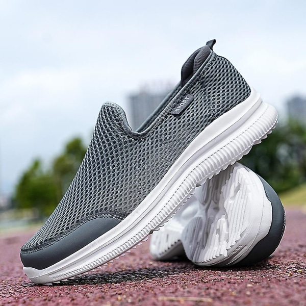 Herr Sneakers Lätta Promenader Andas Sommar Bekväma Casual Skor 209 DarkGray EU 41