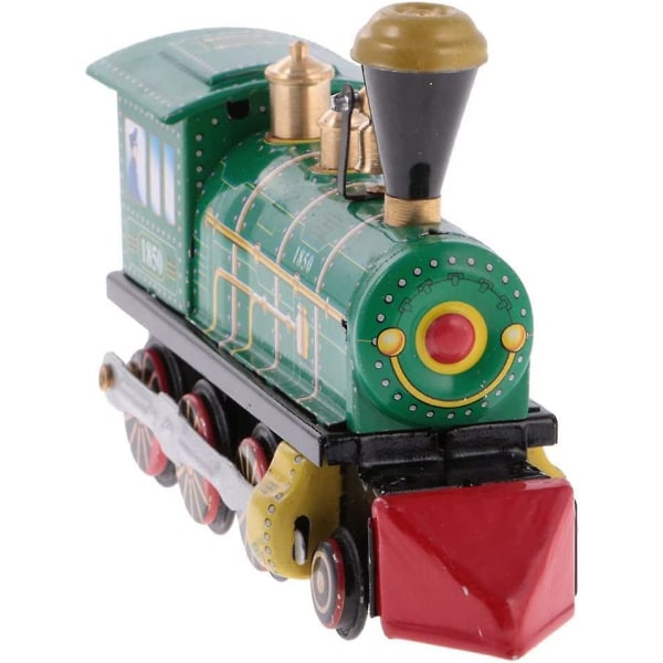 Optrækslegetøj Tog i Tin Klassisk Nostalgisk Tinlegetøj Tog Retro Optrækslokomotiv Med Nøgle Mekanisk Metal Tinlegetøj