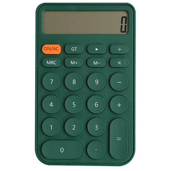 Elektrisk digital miniräknare Bärbar kontorsmaterial för studenter green