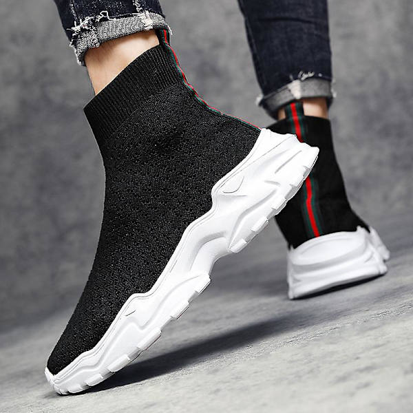 Sneakers til mænd og kvinder - Åndbare løbesko, moderigtige sportsko Nk08 Black EU 43