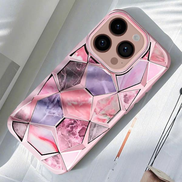 Skal för iPhone 16 Pro Antichoc Collection Twinki Rose Champagne