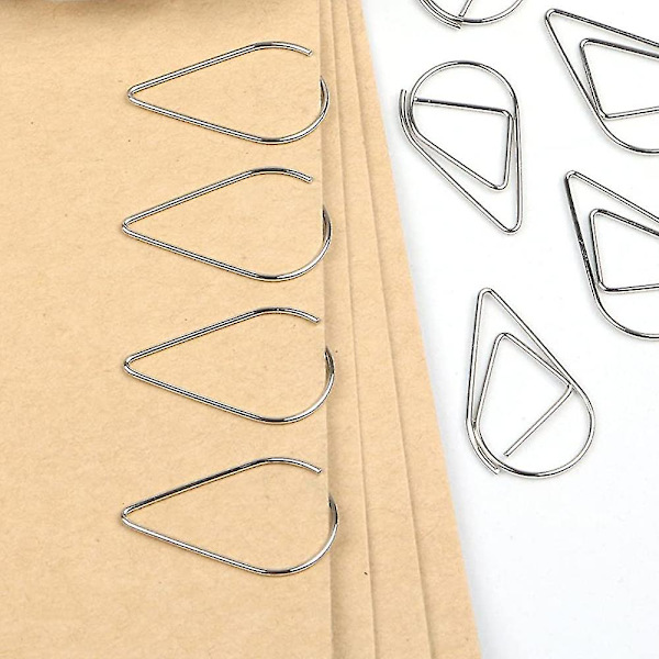 100 Papirclips, Holdbare og Rustfrie Papirclips