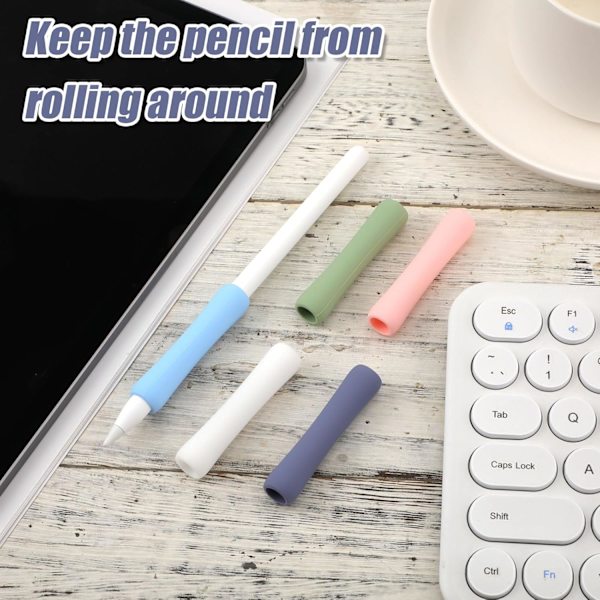 5-pack Apple Pencil 1st 2nd / Apple Pen USB C-hållare, 6 x 1,3 cm Flerfärgade Silikonöverdrag Kompatibla med iPad Stylus Pencil
