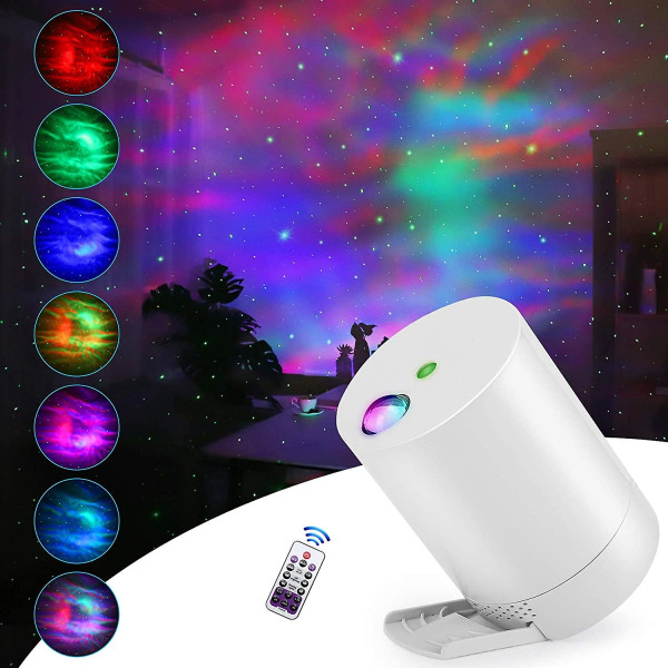 Stjärnhimmelprojektor, Ocean Wave Galaxy Light med fjärrkontroll, Nebula för barnrum med justerbar hastighet och ljusstyrka, Stjärnprojektor, Led Star P