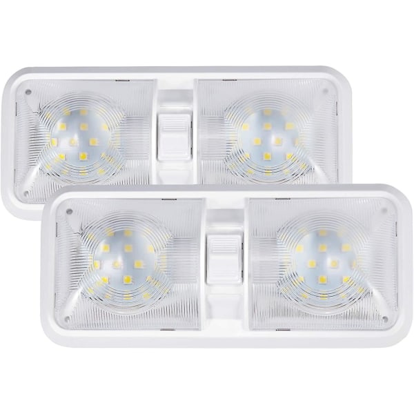 12v LED-innerbelysning husbilsinnertak 12v 3,5w LED-strömbrytare 2-pack