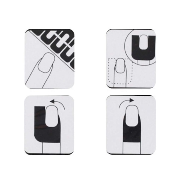 Nagellack Stencil, Peel Off Sticker Tape Manikyr Anti Overflow Förpackning Nagelskydd U-Form Tejp För Nagelkonst Målning Gradering Stämpling
