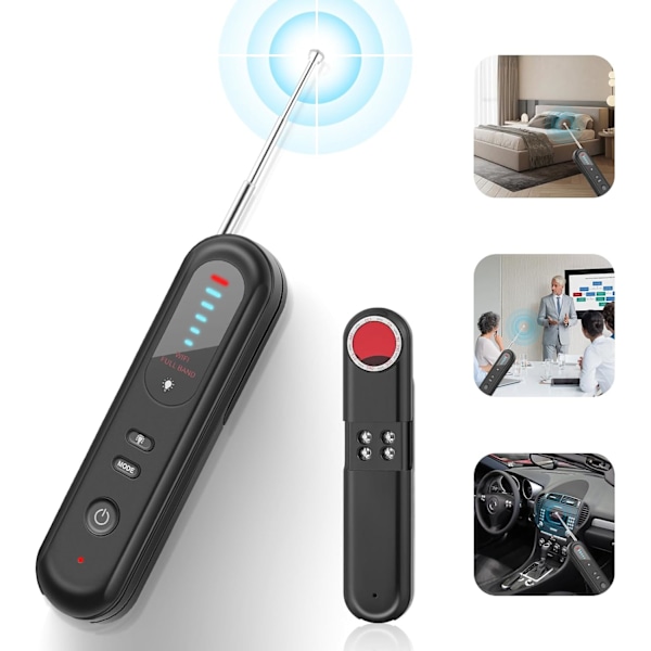 Comius Sharp WansDetector RF Trådløs, Wansfinder Anti Spion, Anti-Optagelsesdetektorer, Skjult Kameradetektor til GSM Tracker GPS Locator