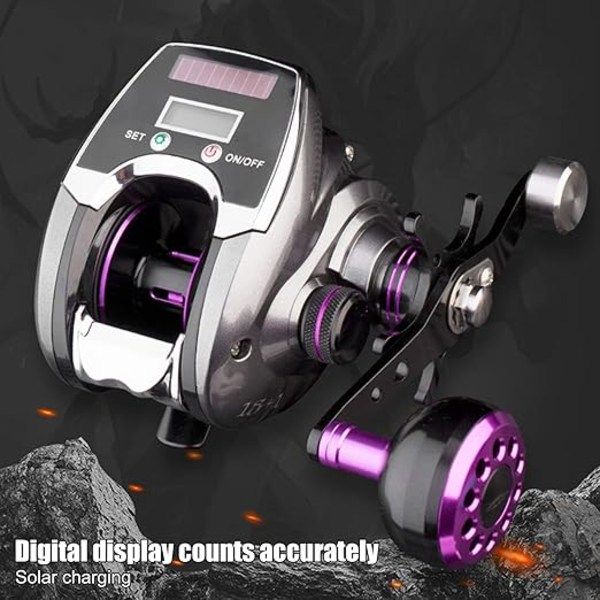 Elektrisk digital display bremsetromle fiskestang 9 gear til havfiskeri
