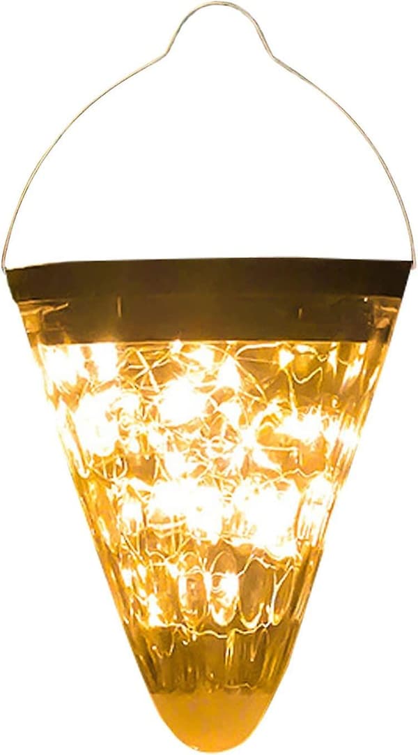 Solcellehengelykter, Solcellehagelampe, Utendørs Solcelle LED-lys