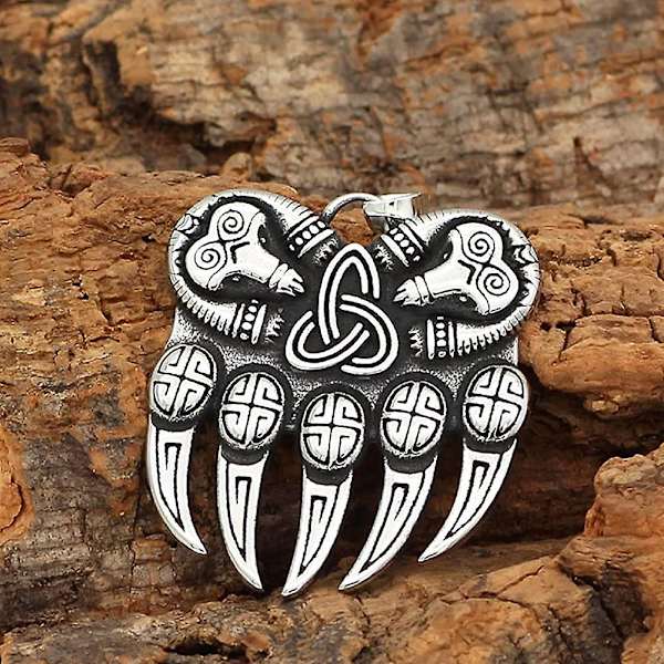 Halsband för män, acsergery gotiskt halsband hiphop varg björn amuletthänge