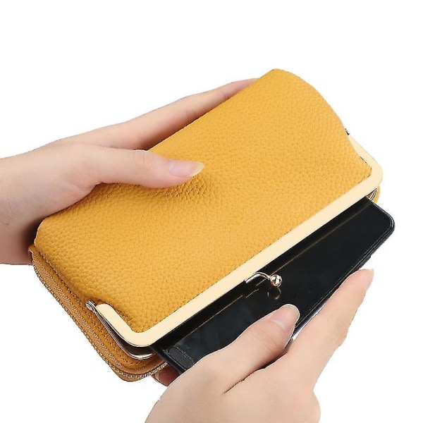Dam PU Sling Bag Crossbody Mobiltelefon Väska För Flicka Lätt Mini Axelväska Plånbok Med Green