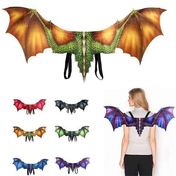Dragevinge Udklædning til Voksne Dragevinge Np Halloween Jul Fødselsdagsfest 60cm yellow