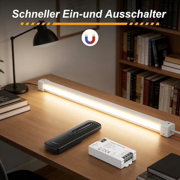LED strip controller 2.4 GHz RF, 12 V/24 V dimmer up to 12 A/288 W, with touch remote control and wall mount, LED controller 24 V, LED remote control