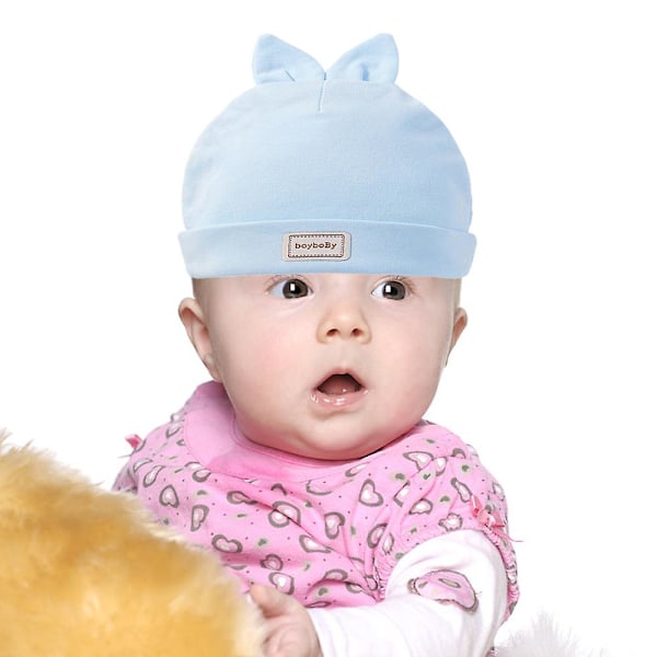 3-delad set med babyhattar för spädbarn i åldern 0-3 månader, nyfödda babyhattar för pojkar och flickor style4