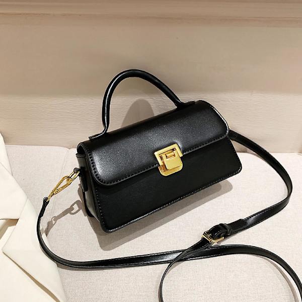 Dam Läder Messenger Bag Är Lämplig För Daglig Resa, Axelväska Mode Handväska. black
