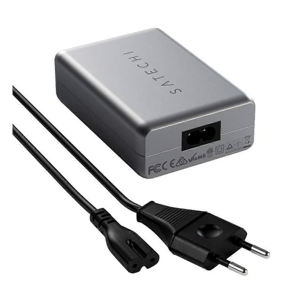 100W PD-laddare med 2 USB-C och USB-A Kompakta Portar, Grå