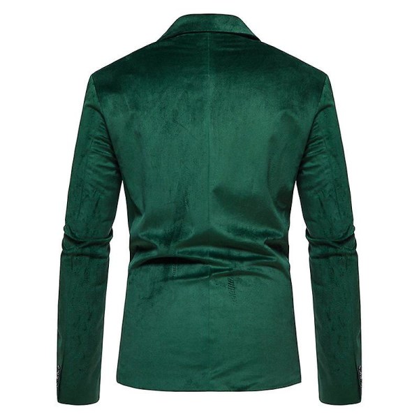 Herr Casual Blazer Jackor, Två Knappar Slim Fit Sportrock Green M