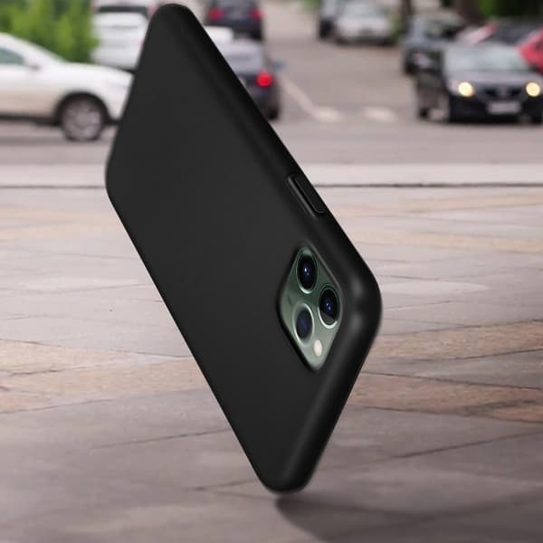 360-deksel for iPhone 11 Pro Max Fleksibel Front & Stiv Bakside - Svart Black