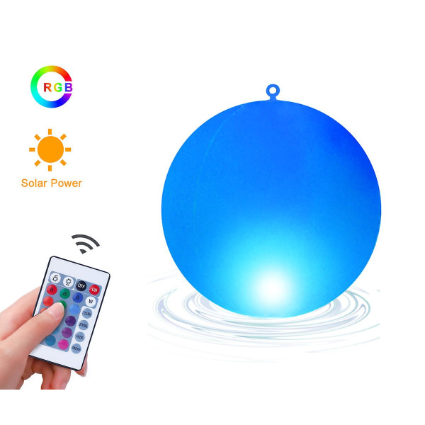 Led utomhus solkula lampa, Ip68 vattentät flytlampa för utomhus färgförändrande sollampa, simbassäng (1 förpackning)