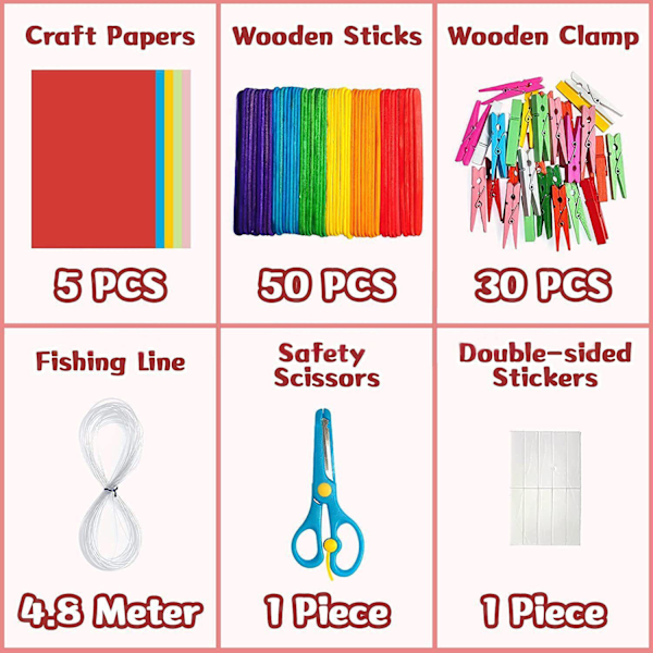 Hobby Sæt til Børn 1200+ Dele DIY Hobbyartikler til Dekoration Piberenser Hobby Materialer Farverige Kvaster Selvlysende Fjer Hobby Sæt
