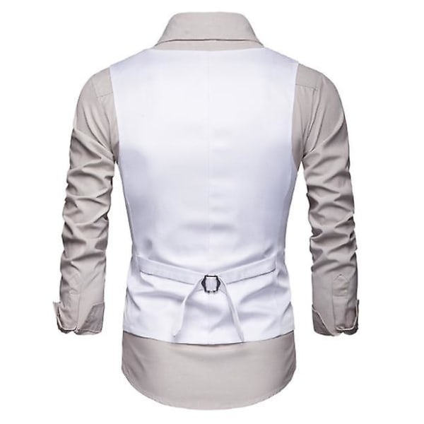 Herre Jakkesæt Vest Formel Vest med 3 Knapper white M