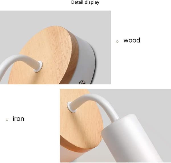 Modern E27 Edison Vägglampa Samtida Metall Loft Led Trä Sconce Typ Sconceswarm Gul