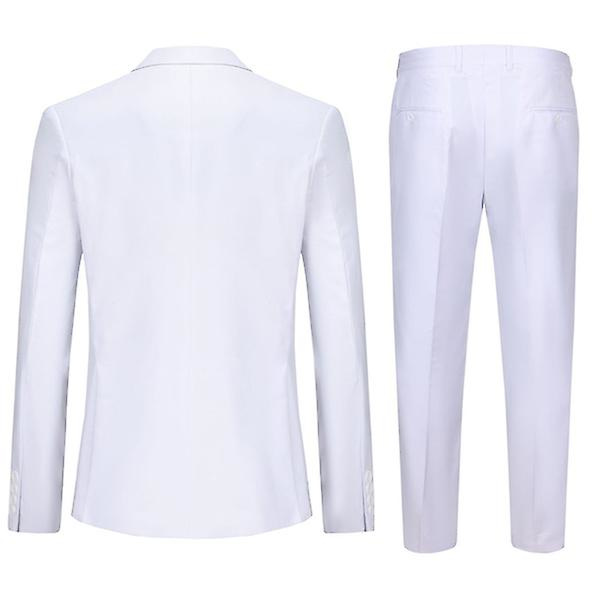 Herrejakkesæt Slim Fit 2-delt Bryllupsfest Smokingjakkesæt 4XL