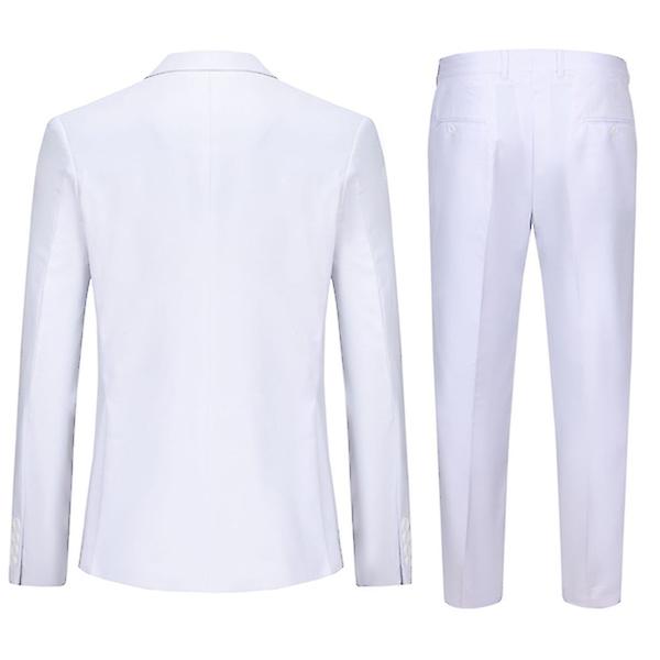 Herrkostym Slim Fit 2 Delar Bröllop Fest Tux Kostymer 4XL