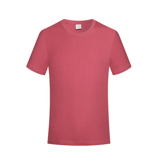 Oversized par kortarmet T-skjorte løs og pustende topp for jente kvinne mor kjæreste L Brick Red