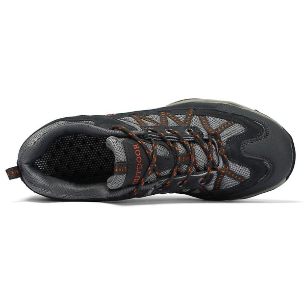 Herre Dame Vandresko Lav Top Sneakers Til Udendørs Trailløb Trekking Vandring 3D6136 GrayOrange EU 39