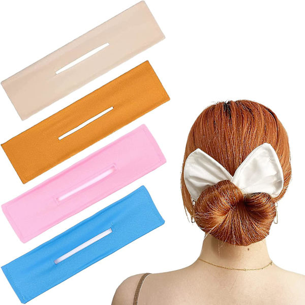 Fleksibel Gjenbrukbar Hårknute  Deft Bun  Elegant Flerfarget Stoff Magisk Klemme  Fransk Twist Frisyre Donut Hårknute Former Maker Frisyre Must-haves Verktøy