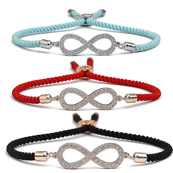 Dames armband justerbar handflätad rep handledskedja handgjorda smycken Red