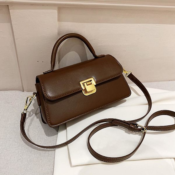 Damen Leder Umhängetasche ist geeignet für den täglichen Gebrauch, Schulter-getragene modische Handtasche. brown