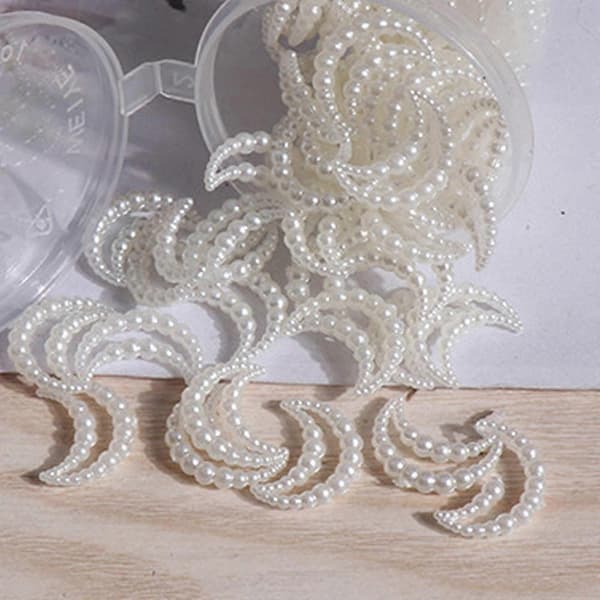 Pärlutsmyckningar, Pärlblomknappar Brosch, Bröllops DIY-tillbehör, Kläder, Väskor, Skor, Julpärlor