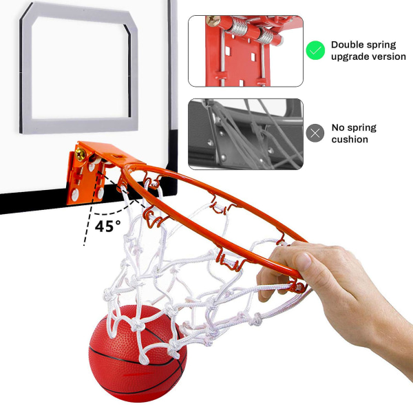 Mini basketbåge med 3 bollar och brytarfälgar Basketleksakspresenter för barn och vuxna.