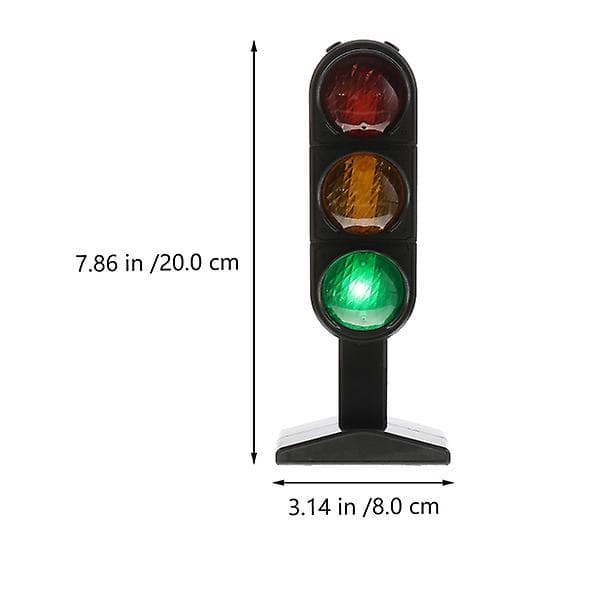 2 stk. Sjov Børne Simulation Trafiklys Model Vejsikkerheds Undervisningslegetøj Black 20x8 cm