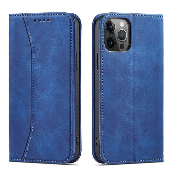 IPhone 12 skyddande flip mobiltelefonfodral Brown