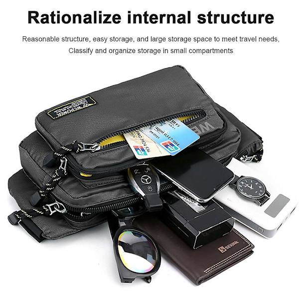 Ny Sports Wallet Mode Herre Pung Nylon Taske Udendørs Løb Mobiltelefon Taske Fitness Pakke grey