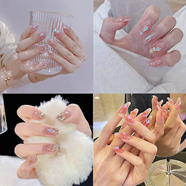 3D nagelkonst Aurora Rhinestone Multi-form blandade nagelkristallhantverk glänsande nagelkonstdekoration DIY nagelkonstdesign Set2