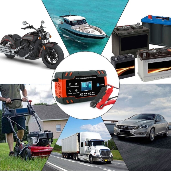 8a 12v/24v Smart Car,motorcykel batteriladdare,bil batteriladdare underhållare,nivå 3 batteriladdare,agm,gel,våt,sla