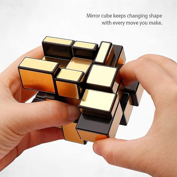 Helig handkub 3x3 Speed Cube Golden Mirror Building Block Cube 3x3x3 Olika former Pusselkub Barn Vuxna Leksaker