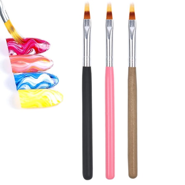Spikpenna Spets Ombre Design Akryl Nagelkonst Pensel Set Ritning Målning Penna Manikyr Diy&salong Verktyg style  style2quantity  3pcs