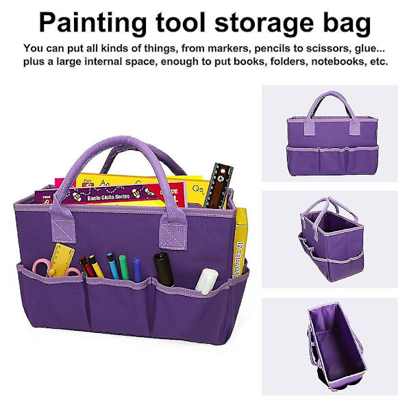 Lärarverktygsväska Lärarbärväska Målarverktygsväska purple