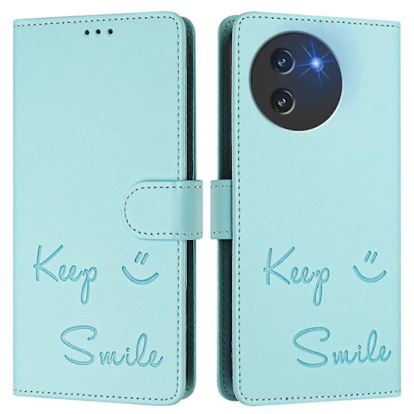 Smile Prägling RFID Läder Telefonfodral For Doogee Note 59 / Note 59 Pro