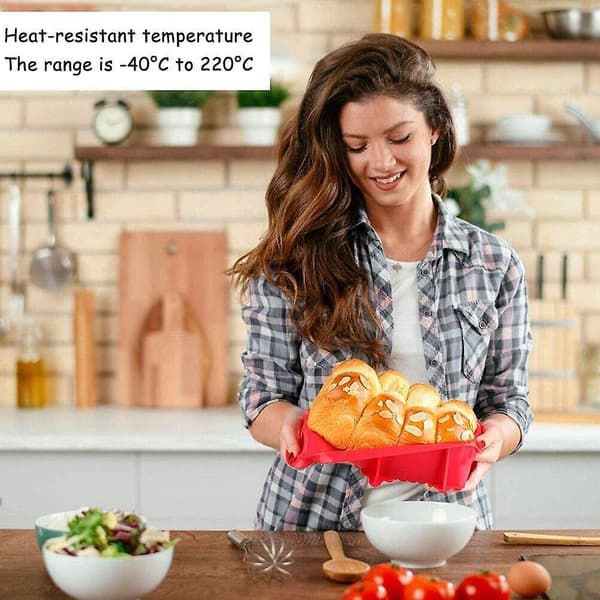 2 stk. Silikone Rektangel Brødform Toastbrød, Rektangulær Form Brødkasse